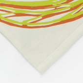 Botanisches Gelbgrün Fleecedecke (Ecke)