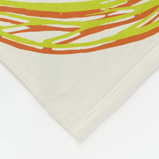 Botanisches Gelbgrün Fleecedecke (Ecke)