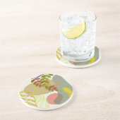 Botanisches Gelbgrün Getränkeuntersetzer (Seite)