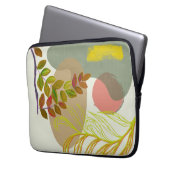 Botanisches Gelbgrün Laptopschutzhülle (Vorderseite Links)