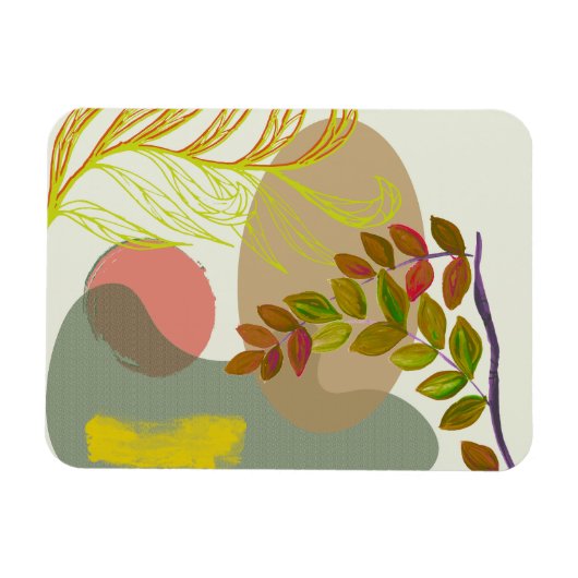 Botanisches Gelbgrün Magnet (Horizontal)