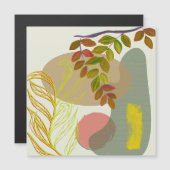 Botanisches Gelbgrün Magnetkarte (Vorne/Hinten)