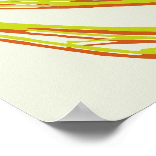 Botanisches Gelbgrün Poster (Ecke)