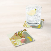 Botanisches Gelbgrün Rechteckiger Pappuntersetzer (Vor Ort)