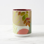 Botanisches Gelbgrün Zweifarbige Tasse (Mittel)