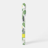 Botanisches Gelbmondessenmongramm iPhone Hülle (Rechte Seite)