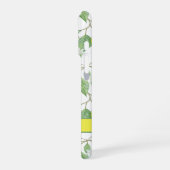 Botanisches Gelbmondessenmongramm iPhone Hülle (Linke Seite)