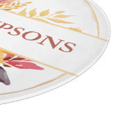 Botanisches Gelbmongramm Schneidebrett (Ecke)