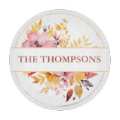 Botanisches Gelbmongramm Schneidebrett (Vorderseite)