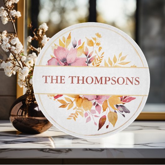 Botanisches Gelbmongramm Schneidebrett