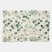 Botanisches gepresstes Blätter-Muster – Farn-Druck Geschirrtuch (Horizontal)