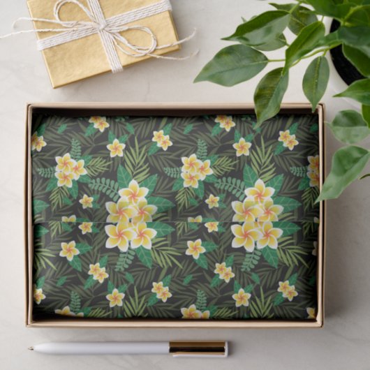 Botanisches Geschenk von Gelbgrün-Blütenblättern Seidenpapier (Geschenk)