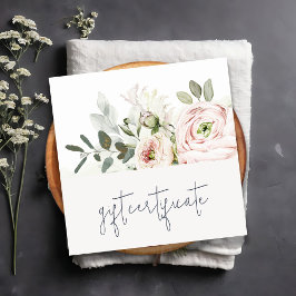 Botanisches Geschenkgutschein für Rost-Peony-Leaf Quadratische Visitenkarte