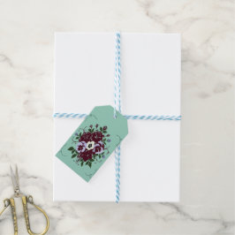 Botanisches Geschenklabel – Veilchenbouquet Geschenkanhänger