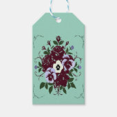 Botanisches Geschenklabel – Veilchenstrauß Geschenkanhänger (Vorderseite)