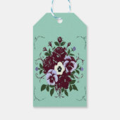 Botanisches Geschenklabel – Veilchenstrauß Geschenkanhänger (Rückseite)