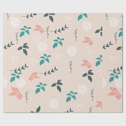 Botanisches Geschenkpapier (Flach)