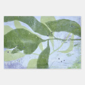 Botanisches Geschenkpapier Flachblatt-Set mit 3 Set (Vorderseite 3)