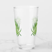 Botanisches Getränkeglas aus Fersenleder Glas (Links)