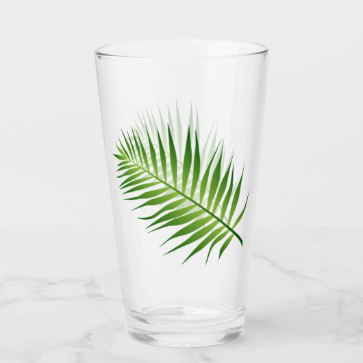 Botanisches Getränkeglas aus Fersenleder Glas (Vorderseite)