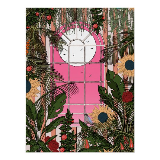 Botanisches Gewächshaus Poster (Vorderseite)