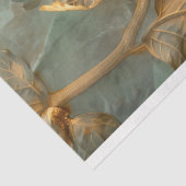 Botanisches Gewebe aus Gold Seidenpapier (Ausschnitt)