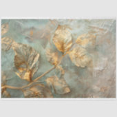 Botanisches Gewebe aus Gold Seidenpapier (Vorderseite)