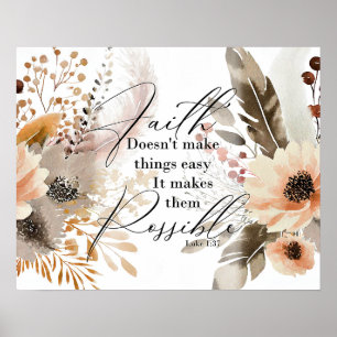 Botanisches Glaubenszitat Poster Druck