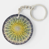 Botanisches Globe Cactus Pflanze Foto Schlüsselanhänger (Rückseite)