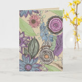 Botanisches Glück Karte (Gelbe Blume)