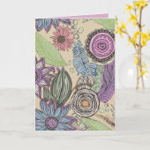 Botanisches Glück Karte (Gelbe Blume)