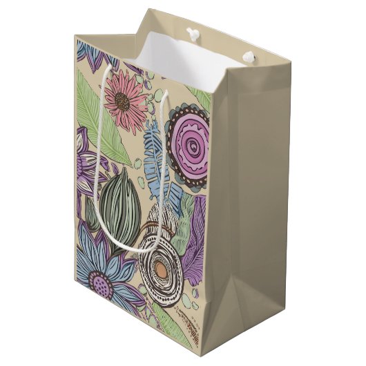 Botanisches Glück Mittlere Geschenktüte (Vorderseite Schrägansicht)