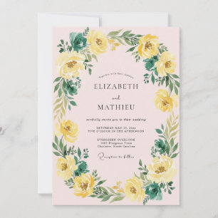 Botanisches Glück zur Goldgelben Hochzeit Einladung
