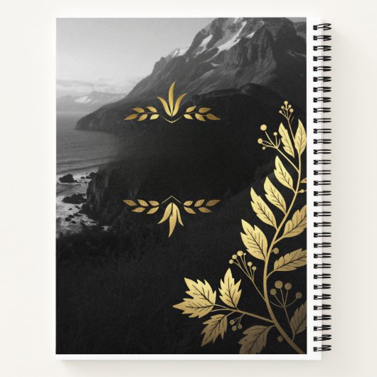 Botanisches Gold Foil-Notebook Notizblock (Rückseite)