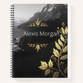 Botanisches Gold Foil-Notebook Notizblock (Vorderseite)