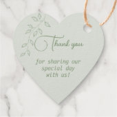 Botanisches Gold Foil + Sage Green Fevor Tag (Rückseite)