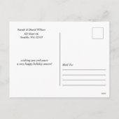 Botanisches Gold-Foto Feiertagspostkarte (Rückseite)