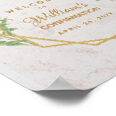 Botanisches Gold Geometric zur Bestätigung der Grü Poster (Ecke)