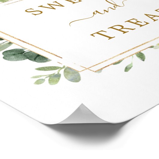 Botanisches Gold Green Süßigkeiten & Leckereien De Poster (Ecke)