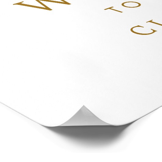 Botanisches Gold Green Wreath Foto Hochzeit Willko Poster (Ecke)