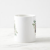 Botanisches Gold Green Wreath Wedding 2 Foto Kaffeetasse (Mittel)