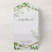 Botanisches Gold Hochzeit in einem I All In One Einladung (Außenbereich)