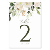 Botanisches Gold-Hochzeitsholz Tischnummer (Rückseite)