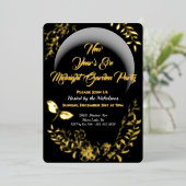 Botanisches Gold Silvester Party Einladung Foi (Stehend vorne)