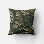 Botanisches Goldblattmuster Kissen (Rückseite)