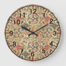 Botanisches Goldenes Zeitalter Große Wanduhr