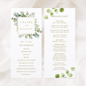 Botanisches Goldgrün Hochzeitsprogramm Programm