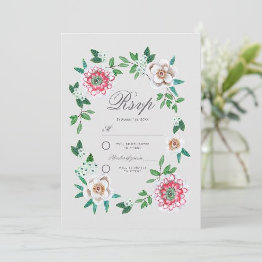 Botanisches Grau und grünes Blau | UAWG | Save The Date (Stehend Vorderseite)