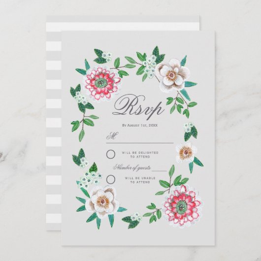 Botanisches Grau und grünes Blau | UAWG | Save The Date (Vorne/Hinten)