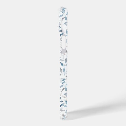 Botanisches graublaues Blätter in Aquarellfarbe Case-Mate iPhone Hülle (Rückseite / Links)